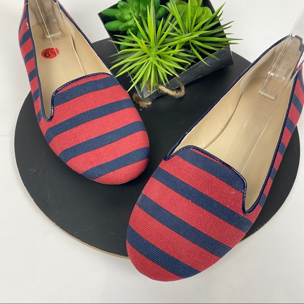 Saks Fifth Avenue Stripe Brody Smoking loafer 6.5